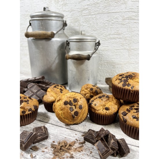 Vanilkový muffin bez lepku s kousky čokolády