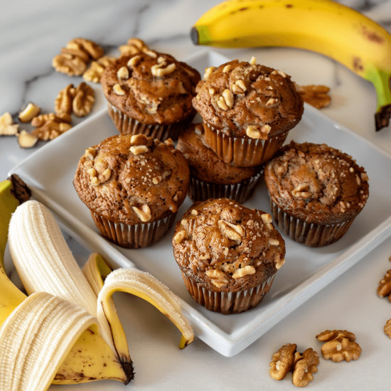 Zdravé banánové muffiny