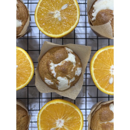 Bezlepkové nadýchané pomerančové muffiny